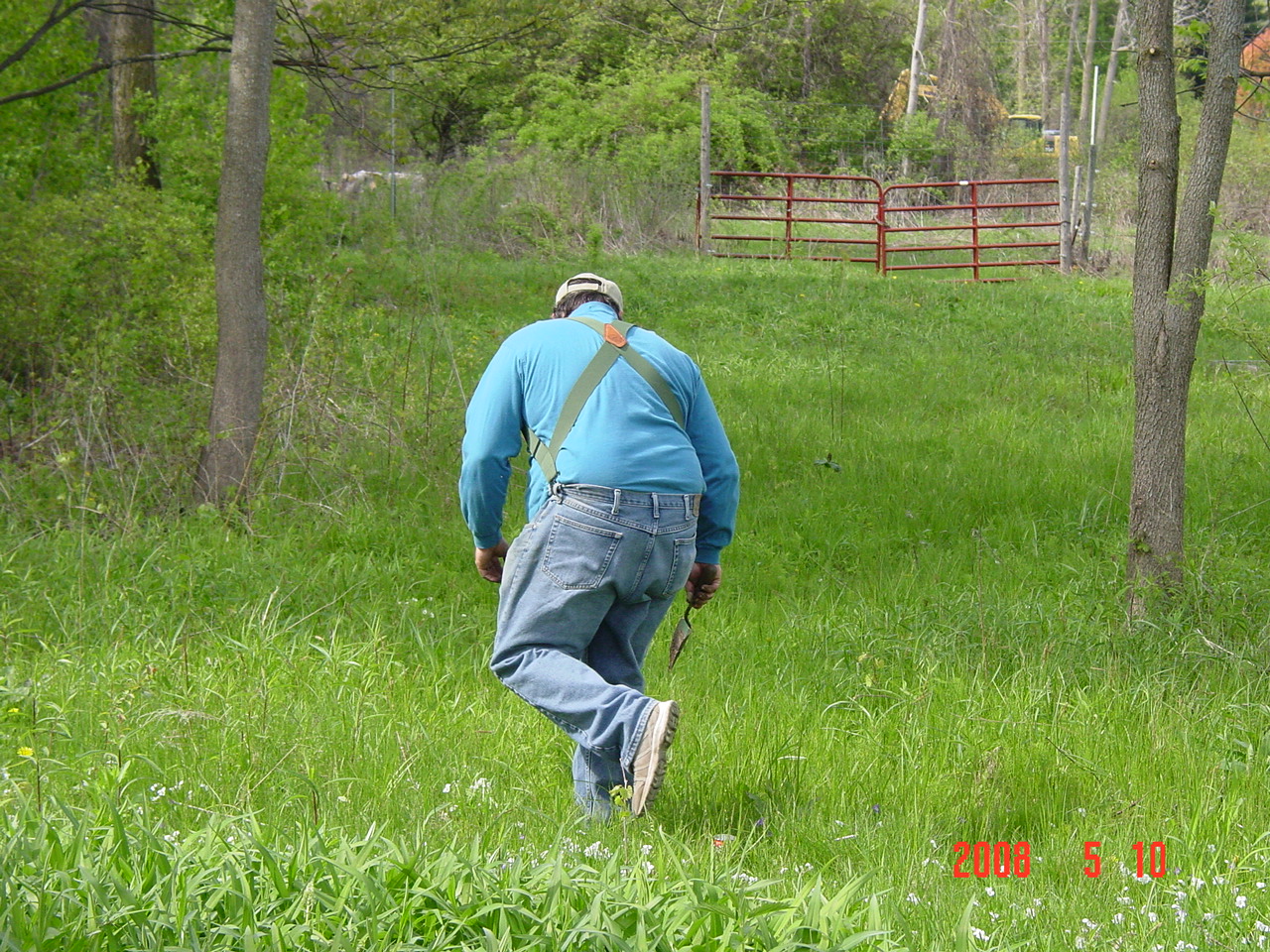 Don with a trowel; Fred Case